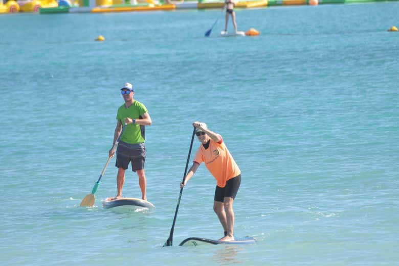 Paddle surf
