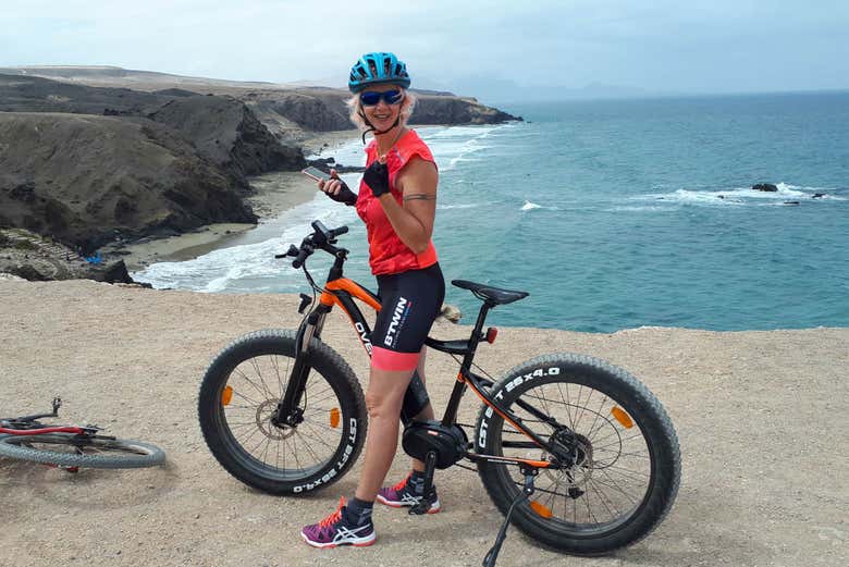 En bicicleta eléctrica por Costa Calma