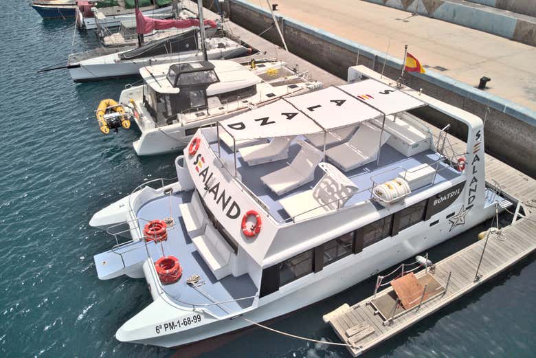 Vista área del catamarán