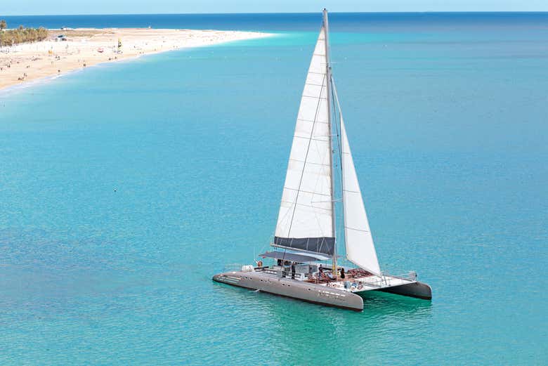 Catamarán en el que viajaremos